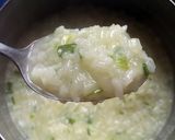 おなかに優しい◎青梗菜が入った豆乳のお粥作り方7写真