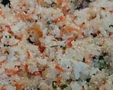 たらこと綠色野菜の炒飯作り方3写真