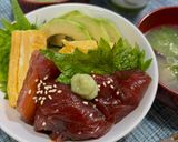 本まぐろとアボカドのポキ丼風海鮮丼♪作り方4写真