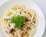 【春キャベツとベーコンのクリームパスタ】作り方8写真