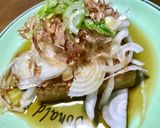 俺流！新玉ネギと厚揚げのおかかポン酢掛け作り方4写真
