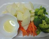 あたた生だしで牛カルビと大根のレモン炒め作り方1写真