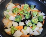 あたた生だしで牛カルビと大根のレモン炒め作り方3写真