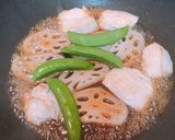 カンタン酢で！鶏むねとレココンの黒酢炒め作り方2写真
