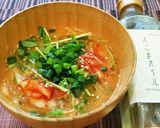 簡単♡豆苗とキムチの味噌汁♡作り方4写真