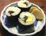 蕗と筍の細巻き 蕗の葉入り酢飯　あて巻き作り方12写真