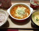 野菜ジュースでスコップロールキャベツ作り方5写真