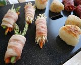 テーブルグリルで野菜肉巻き＆焼おにぎり作り方7写真