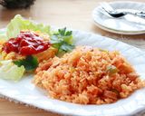 野菜ジュースで☆炊飯器おまかせピラフ作り方8写真