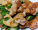 鶏ももとオクラとレンコンのサッパリ炒め作り方6写真