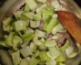 チンゲン菜と豚肉のナンプラー炒め♪作り方5写真