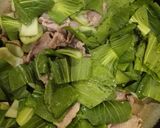 チンゲン菜と豚肉のナンプラー炒め♪作り方7写真