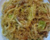 　ひと味違うね☆　トロ～の月見焼きうどん作り方3写真