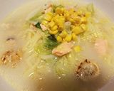 家庭で海鮮塩コーンラーメン作り方1写真