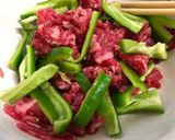 牛肉とキャベツ、ピーマンの中華風☆レンジ作り方2写真