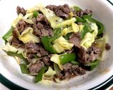 牛肉とキャベツ、ピーマンの中華風☆レンジ作り方4写真