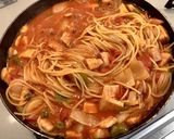 フライパンでトマトパスタ作り方7写真