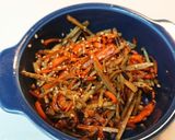 薫りがいい胡麻味噌味のきんぴらごぼう作り方3写真
