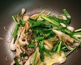 ちくわと舞茸ニラたま炒め作り方4写真