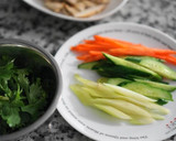 ぬか漬け鶏ささみと野菜のパクチー和え作り方5写真