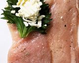 鶏むね肉の大葉とチーズくるくる焼き♪作り方4写真
