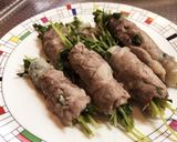 簡単レンチン♫豚肉な豆苗巻作り方3写真