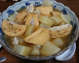 肉詰めの厚揚げ&がんもどきと大根の煮浸し作り方5写真