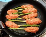 超簡単♪葉生姜の甘辛つくね焼き作り方3写真