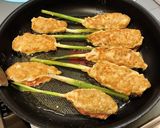 超簡単♪葉生姜の甘辛つくね焼き作り方4写真
