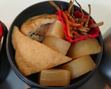 肉詰めの厚揚げ&がんもどきと大根の煮浸し作り方4写真