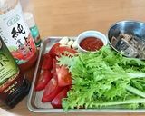 わさび菜＆サバ缶の無添加トマトパスタ♪作り方1写真