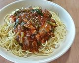 わさび菜＆サバ缶の無添加トマトパスタ♪作り方6写真