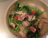 ほうれん草とベーコンの簡単炒め作り方1写真