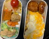 全てレンジ簡単梅タルタル味オムライス弁当作り方17写真