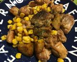 チキンとコーンのカレー風味バター醤油炒め作り方6写真