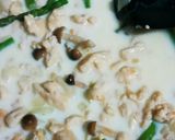 鶏ひき肉とアスパラの和風クリームパスタ作り方7写真