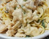 鶏ひき肉とアスパラの和風クリームパスタ作り方11写真
