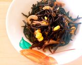 春☆新玉ねぎとベーコンひじきの炒めもの作り方6写真