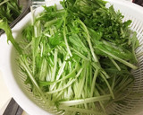 簡単ボリュームおかず♪豚肉と水菜の卵とじ作り方1写真
