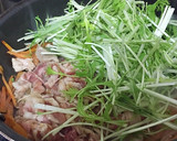 簡単ボリュームおかず♪豚肉と水菜の卵とじ作り方4写真