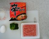 汁なし担々麺風「辛ラーメン」作り方1写真