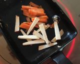 サツマイモ入り納豆ニンジンオムレツ作り方2写真