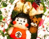 キャラ弁♡端午の節句で金太郎とクマさん作り方8写真