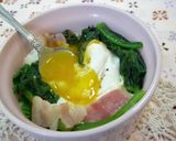朝食にも♡ほうれん草と半熟卵のココット♫作り方5写真