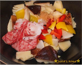 ごま油香る☆筍と椎茸の牛肉生姜醤油炒め作り方3写真
