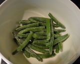 レンチンのみ作り置き☆いんげんの胡麻和え作り方1写真