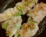 春キャベツの薄切り豚肉クルクル巻き作り方5写真