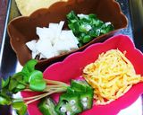 簡単子供と冷麺で彩りﾍﾙｼｰお稲荷さん作り方1写真