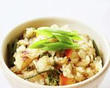 具沢山・香ばしい【わらびの炊き込みご飯】作り方5写真