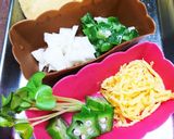 簡単子供と冷麺で彩りﾍﾙｼｰお稲荷さん作り方2写真